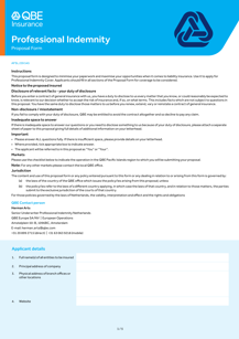 Professional Indemnity Proposal Form